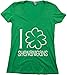 I Shamrock Shenanigans | Cute, Funny St. Patrick's Day Women's Green Deep V-Neck