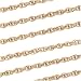 Antiqued 22K Gold Plated Fine Twisted Rope Chain Bulk By The Foot