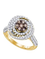 0.99CTW COGNAC DIAMOND FASHION RING