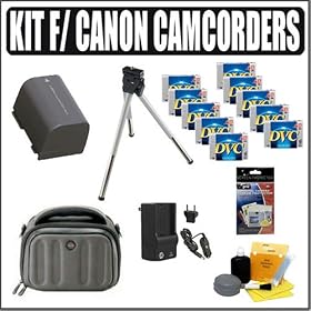 Canon Accessory Kit for the Canon ZR900 ZR930 ZR950 MiniDV Camcorder by