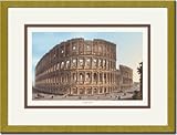 Gold Framed/Matted Print 17x23, Coliseum Gold Framed/Matted Print 17x23, Coliseum