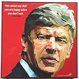 アーセン・ベンゲル アーセナルFC 海外製 サッカーグラフィックアート 木製ポスター インテリア