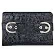 Merona Croco Double Buckle Small Open Clutch - Black