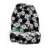 Set of 2 Universal-fit Hawaiian Hibiscus Floral Print Front Bucket Seat Cover - Charcoal Black