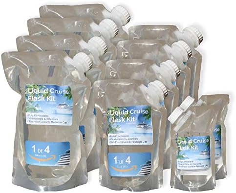 #1 Best! Flasks For Liquor 10-pack Set! Sneak Liquor or Liquid Anywhere like a Cruise, Exclusive Wide-Mouth Cap - Double Seal Super Thick