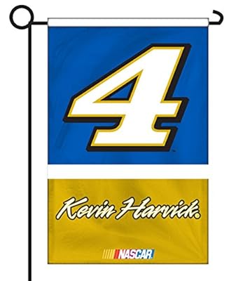 Kevin Harvick #4 Deluxe 2-Sided GARDEN Flag WITH METAL POLE Banner Nascar Racing