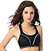 La Isla Women's High Impact Wire Free Non Padded Racerback Run Sports Bra