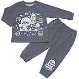 【本体綿100％】2016年 秋冬 アンパンマン 裏毛起毛 ホワイトプリント 長袖パジャマ Anpanman グレー◇95cm