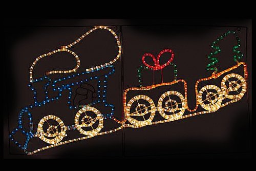 クリスマスイルミネーション サンタトレイン クリスマス イルミ ピクチャーモチーフ 2D