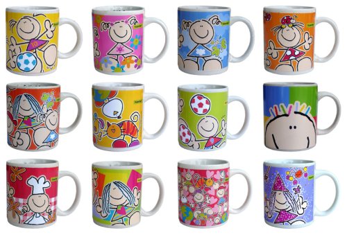 FULANITOS Keramikbecher, Teebecher, Tasse mit lustigem Motiv, nach Wahl