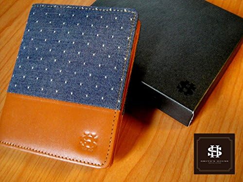 Smithshouse Genuine Leather Italian Style Premium Mens Wallet - Denim Brown Leather