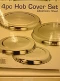 4 Pce Stainless Steel Hob Cover Set