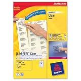 Electronics : Avery L7560-25 Clear 64 x 38 mm Address Labels [Laser, 525 Labels]