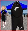 Size 3 (4-5Yr) BLUE Childrens shortie wetsuit. 2mm neoprene.