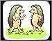 Decorated Mouse Pad with animals, porcupines, wildlife, talking, hedgehogs