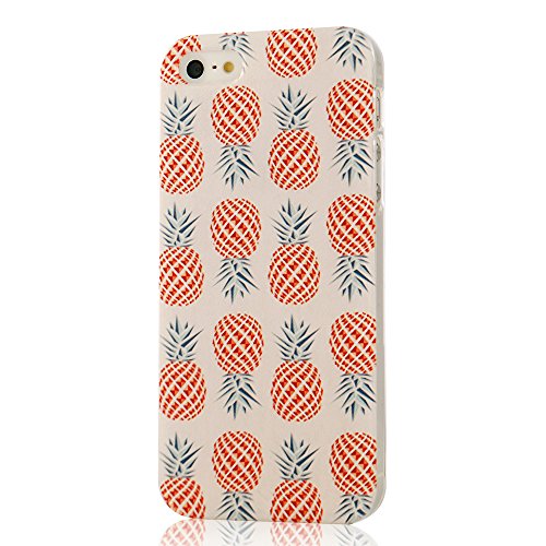 iPhone SE Case,iPhone 5/5S Case -MOLLYCOOCLE® Coloful Painted PC Hard Shell Protective Cover for iPhone SE/ 5 /5S - Pineapple Pattern