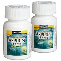 Kirkland Signature Low Dose Aspirin, 2 bottles - 365-Count Enteric Coated Tablets each