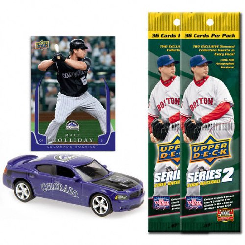 Buy Colorado Rockies 2008 MLB Dodge Charger with Matt Holliday Card & Two Packs of 2008 Upper Deck... by Upper Deck