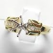 14K Yellow Gold Diamond Semimount