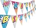 Superhero Pink Happy Birthday Banner Pennant