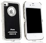 BLING BLING LUXUS DESIGNER Schutzhülle Bumper Cover Metall Hartcase für iPhone 4 / 4S ...::: SCHWARZ :::... von HORNY PROTECTORS®