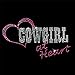 Iron on Hot Fix Rhinestone Motif Design Cowgirl At Heart 2