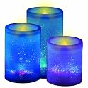 Gerson Battery Operated LED Color Changing Candles, Set of 3
