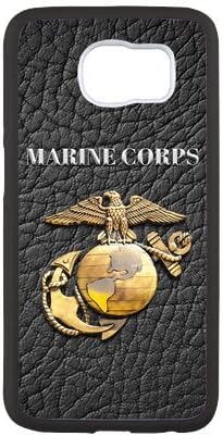 Personalized TPU Rubber Skin Hard Case for Samsung Galaxy S6 - S6 Phone Cover - USMC Marine Corps (Design L566)