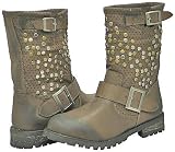 Breckelles Camper-71 Brown Women Army Boots