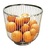 Image of Korb Brotkorb Früchtekorb Obstkorb Schale Edelstahl Ø 24,5cm, Höhe 22,0 cm
