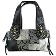 BLACK JACQUARD PATCHWORK PURSE
