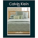 Calvin Klein Floral Grid - Ocean Comforter Queen