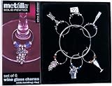 Kitchen & Housewares : Prodyne Pewter Wine Glass Charms, Wine & Cheese - Silver (W-6-WS)