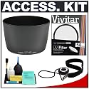 Canon ET-60 Lens Hood + 58mm UV Glass Filter + CapKeeper 2 Lens Cap Strap + Deluxe 6-Piece Lens Cleaning Kit - for Canon EF 75-300mm f/4.0-5.6 USM, II, II USM, III & III USM Lenses and Canon EF-S 55-250mm IS Lens