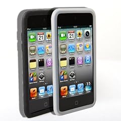 DOPPELPACK - Silikon Case Schutzh�lle in Schwarz und Transparent + Displayschutzfolie f�r den Neuen Apple iPod Touch 4G (4. Generation 8GB 32GB 64GB)