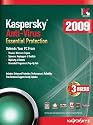 Kaspersky Anti-Virus 2009, 3-Desktop, 1 year Subscription (PC)