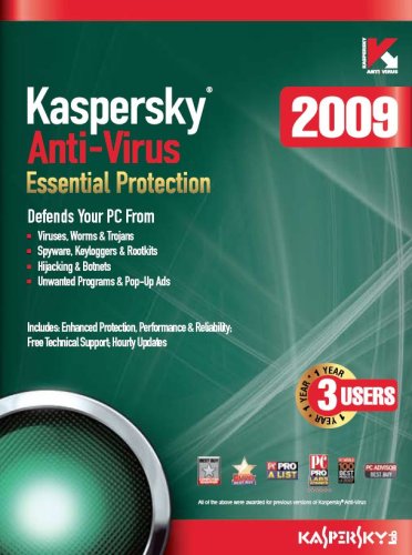 Childrens Toyshop  Electronics : Kaspersky Anti-Virus 2009, 3-Desktop, 1 year Subscription (PC)
