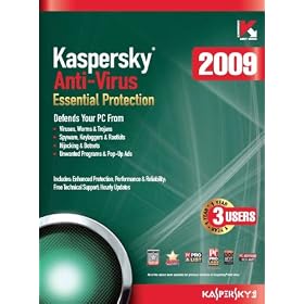 Kaspersky Anti-Virus 2009, 3-Desktop, 1 year Subscription (PC)