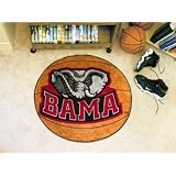 Alabama Crimson Tide BASKETBALL-SHAPED AREA WELCOME BATH MAT RUG by 1stDownShop
