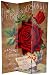 Huge Large Big Bright Red Color Flower Wall Art Print - 6' Double Printed Flower Seed Label Canvas Room Divider - Roses