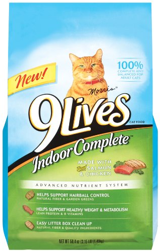 9 Lives Indoor Complete, 3.15-Pound Bags (Pack of 3)