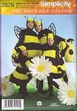 Unisex Childs, Teen And Adult Costume Size: XS, S, M, L, XS, S, M, L (Simplicity Child, Teen & Adult Costumes 2829)