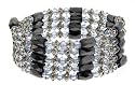 Magnetic Wrap Necklace/Bracelet - Light Blue Beads