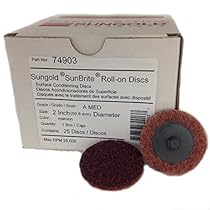 Sungold Abrasives 74903 Medium Non Woven Surface Conditioning R-Type Quick Change Disc, 2-Inch, Maroon
