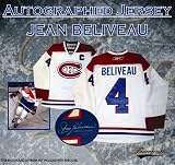 Jean Beliveau Autographed/Hand Signed Jersey Canadiens Replica White