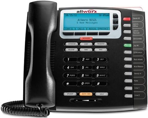 Allworx 9212L IP Phone with 2 ZipLinq Retractable Cable and Cleaning Cloth