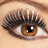 Small Black and Silver Tinsel False Eyelashes