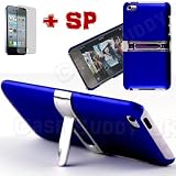 Hot Stylish Designer Blue Stand Case Cover for iPod touch 4 4G and Screen Protector