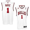 Derrick Rose Chicago Bulls White Replica Adidas NBA Jersey