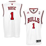 Derrick Rose Jersey: adidas White Replica #1 Chicago Bulls Jersey
